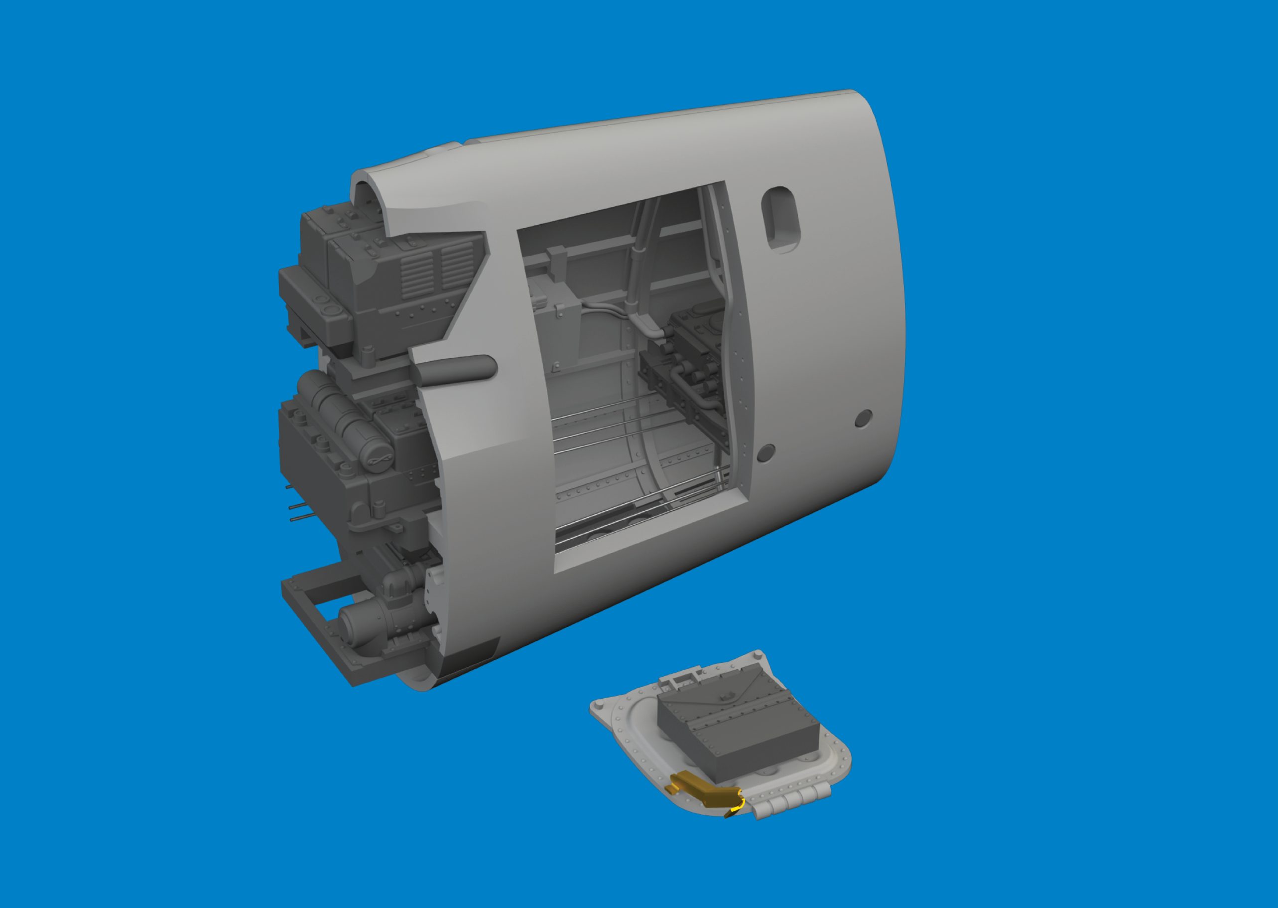 P-40N radio compartment PRINT EDUARD