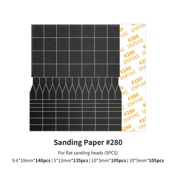 DSPIAE Sanding Paper 280 Grit