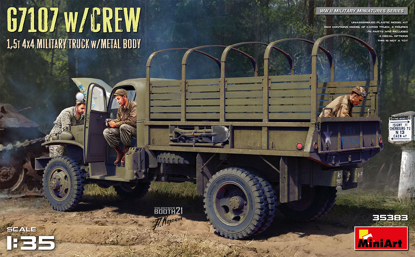 G7107 1½-ton 4X4 Cargo Truck w/Metal Body, w/Crew 1/35