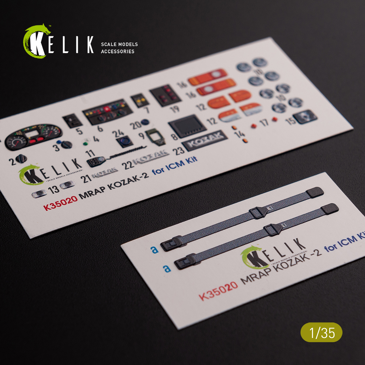 Kozak-2 Ukrainian MRAP 3D decals for ICM kit (1/35)
