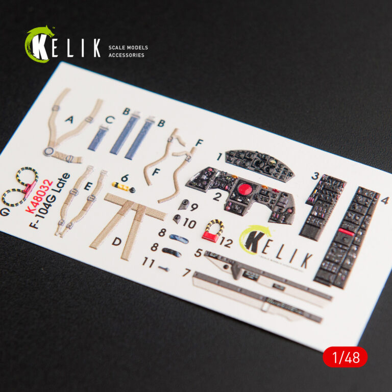 F-104G "Starfighter" late type interior 3D decals for Hasegawa kit (1/48)