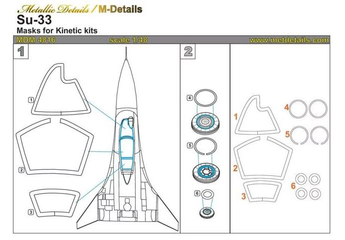 Su-33 Masks (Kinetic) 1/48