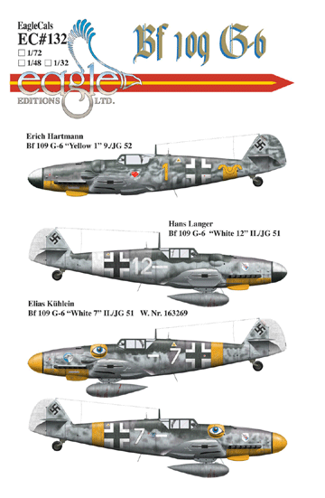 EagleCals #132-32 Bf 109 G-6 1/72
