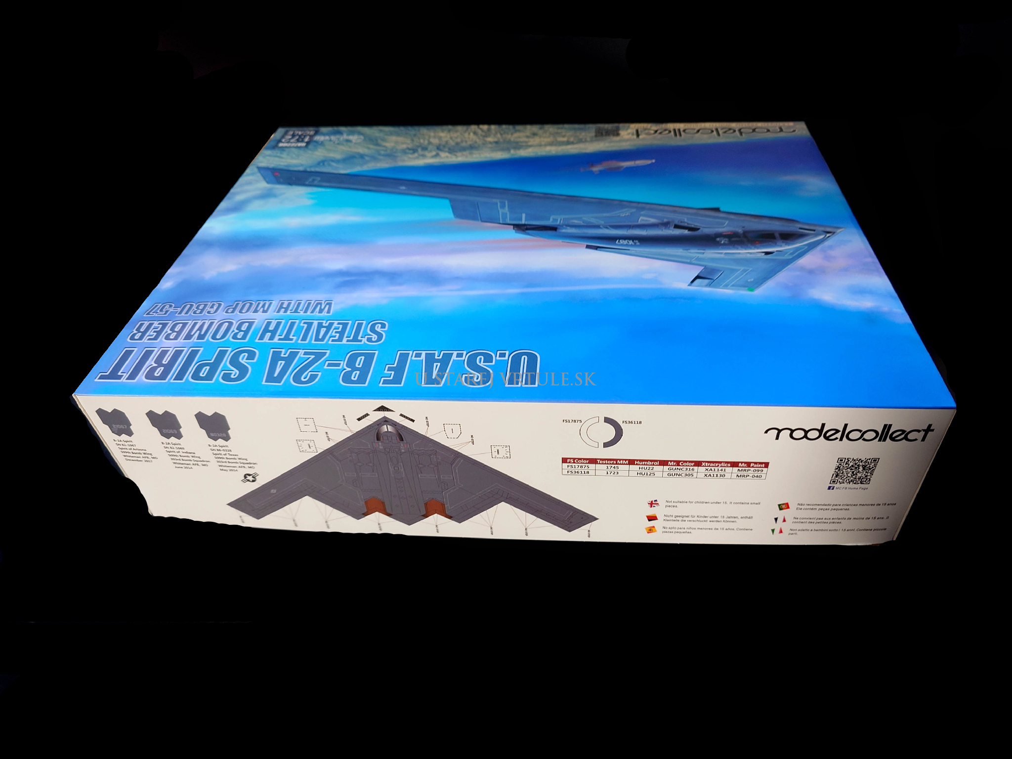 U.S.A.F. B-2A Spirit Stealth Bomber with MOP GBU-57 1/72