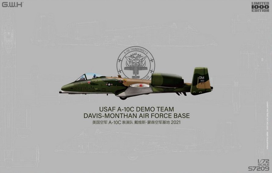 USAF A-10C Demo Team DAVIS-MONTHAN Air Force Base 2021 1/72 Limited