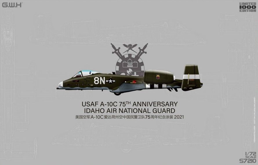 USAF A-10C 75th Anniversary IDAHO Air National Guard 2021 1/72 Limited