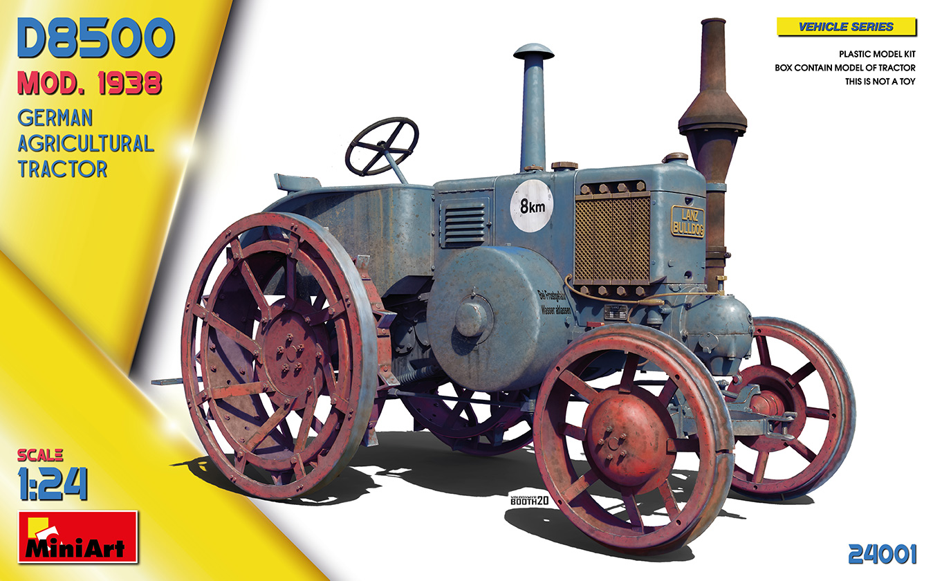 D8500 MOD. 1938 German Agricultural Tractor 1/24 - rozbalený