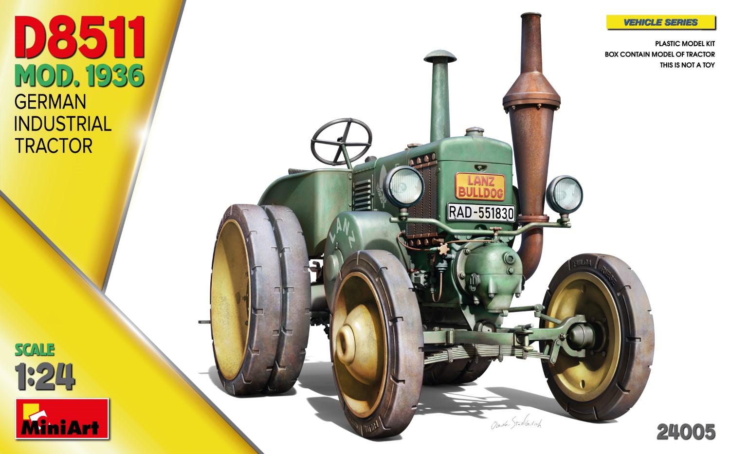 German Industrial Tractor D8511 Mod. 1936 1/24 - rozbalený