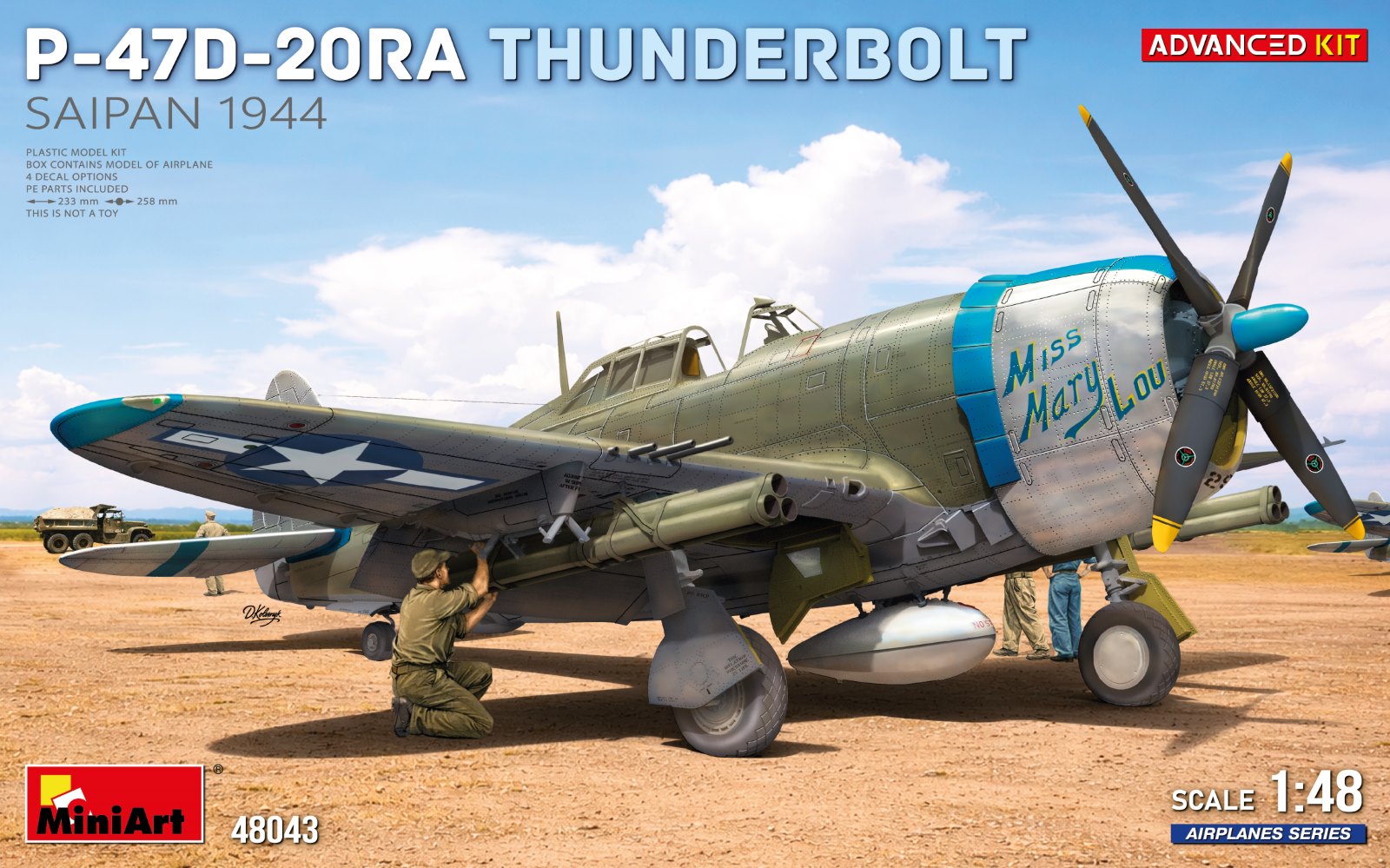 P-47D-20RA Thunderbolt. Saipan, 1944 ADVANCED 1/48