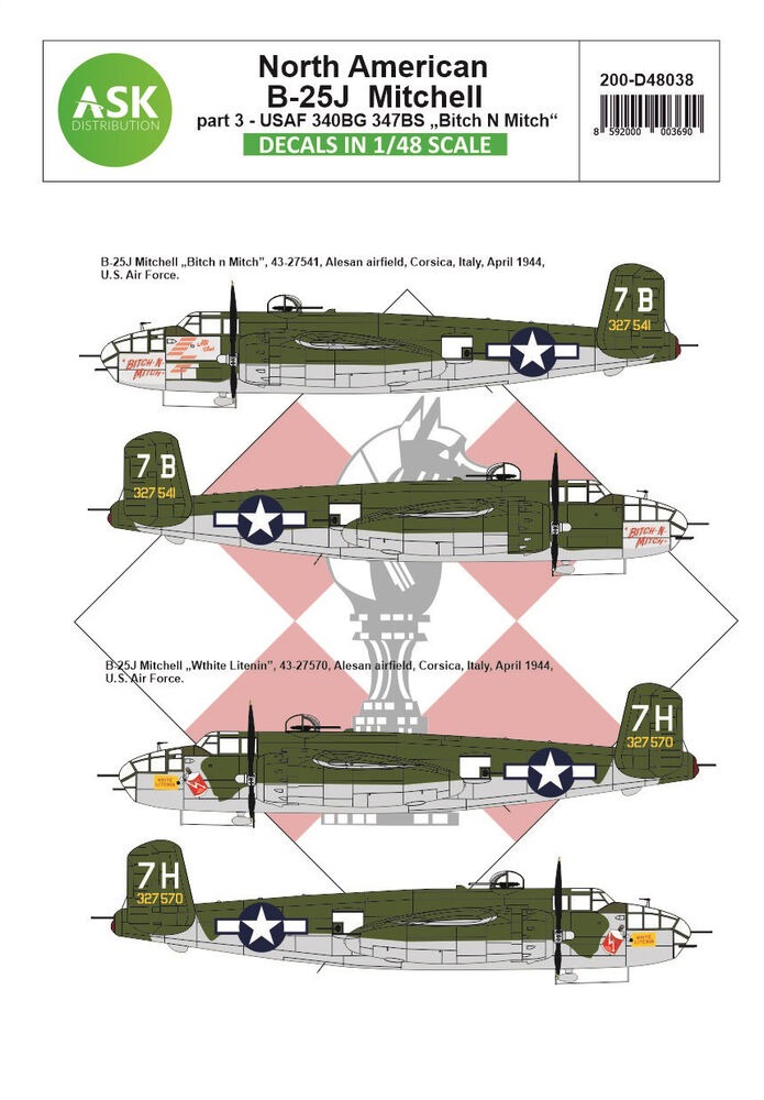 B-25J Mitchell part 3 - US Air Force Bitch N Mitch Mediterranean riders