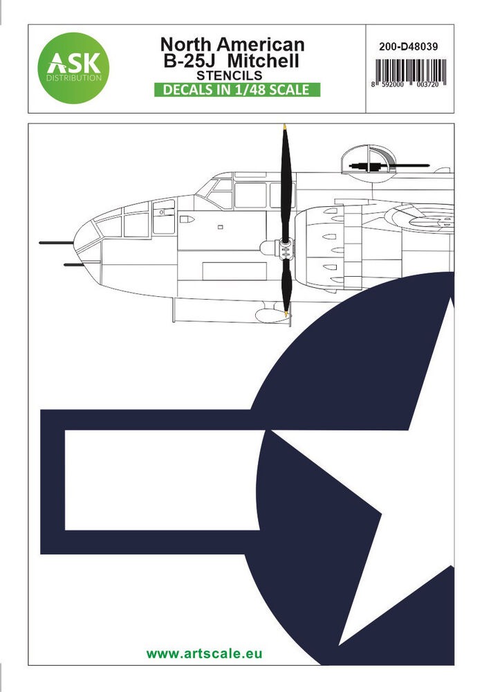 N.A. B-25J Mitchell stencils