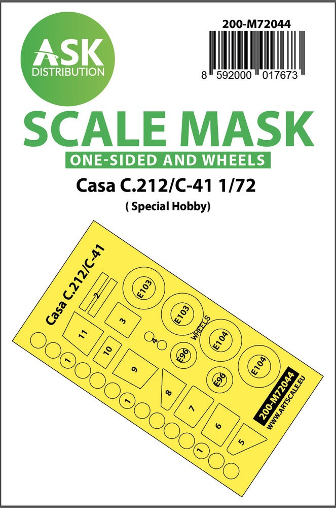 Casa C.212/C-41 one-sided painting mask for Special Hobby