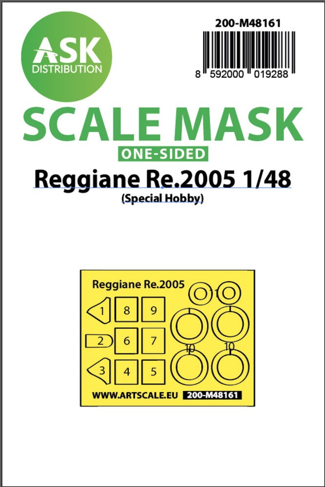 Reggiane Re.2005  one-sided fit express mask for Special Hobby