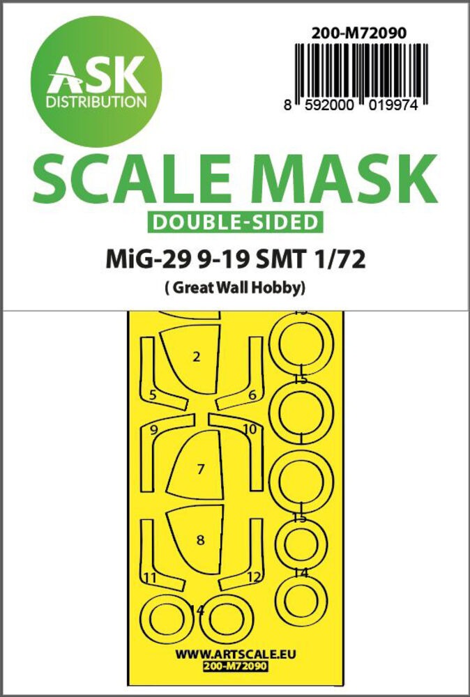MiG-29 9-19 SMT double-sided express fit mask for Great Wall Hobby