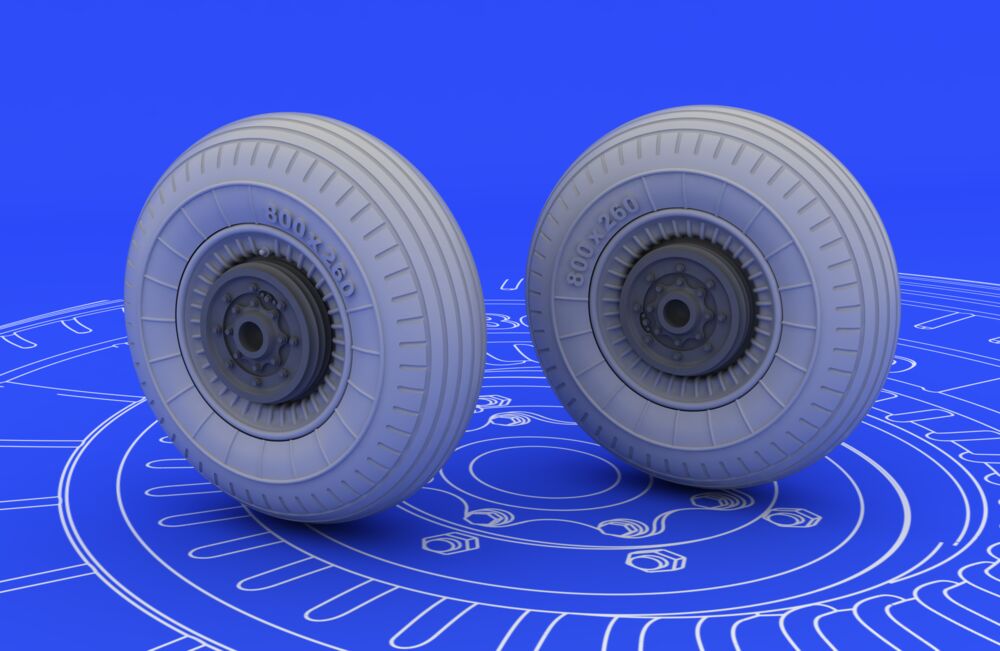 II-2 Shturmovik wheels for Tamiya