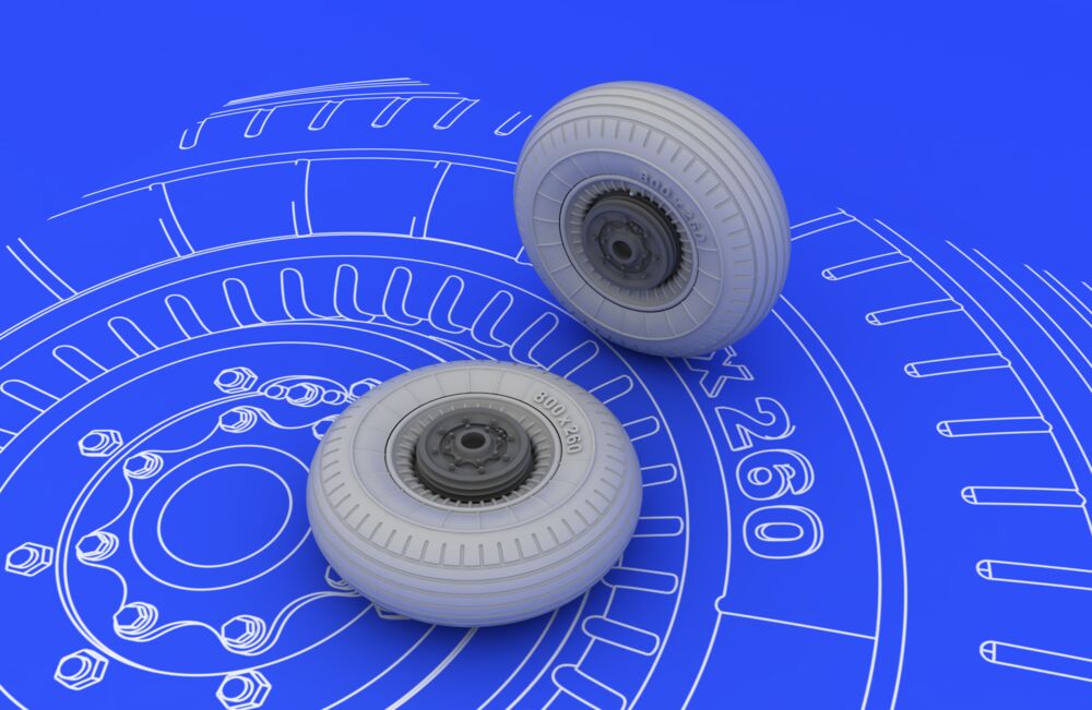II-2 Shturmovik wheels for Tamiya