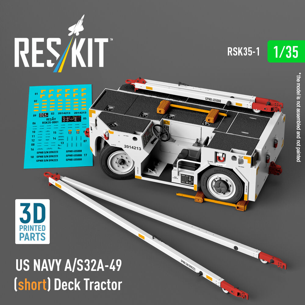 US NAVY A/S32A-49 (short) Deck Tractor (3D Printed model kit)