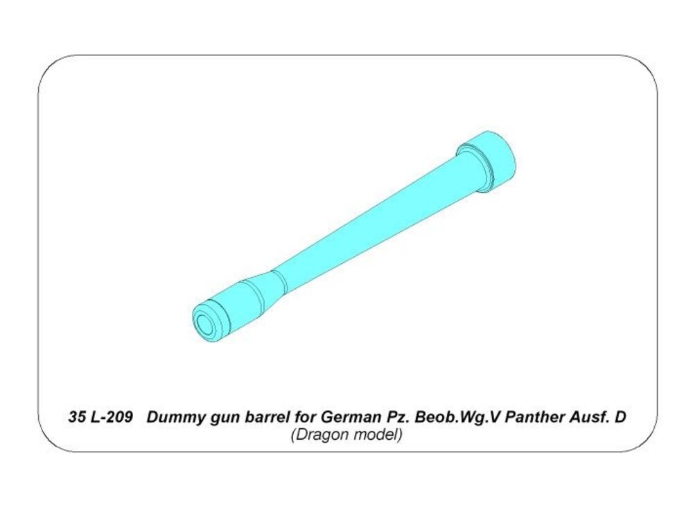Dummy gun barrel for Panther Ausf. D