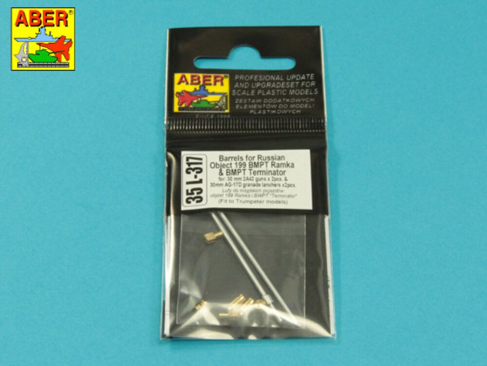 Set of barrels for BMPT Object 199 “Ramka” &Terminator 2 x 2A45 mm, 2 x AGS-17 30 mm