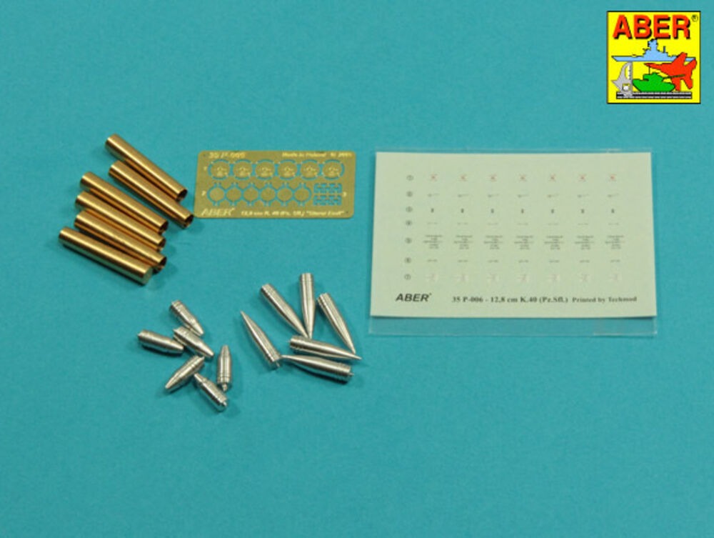 German ammunition set for12,8cm K.40 (Pz.Sfl.) Sturer Emil
