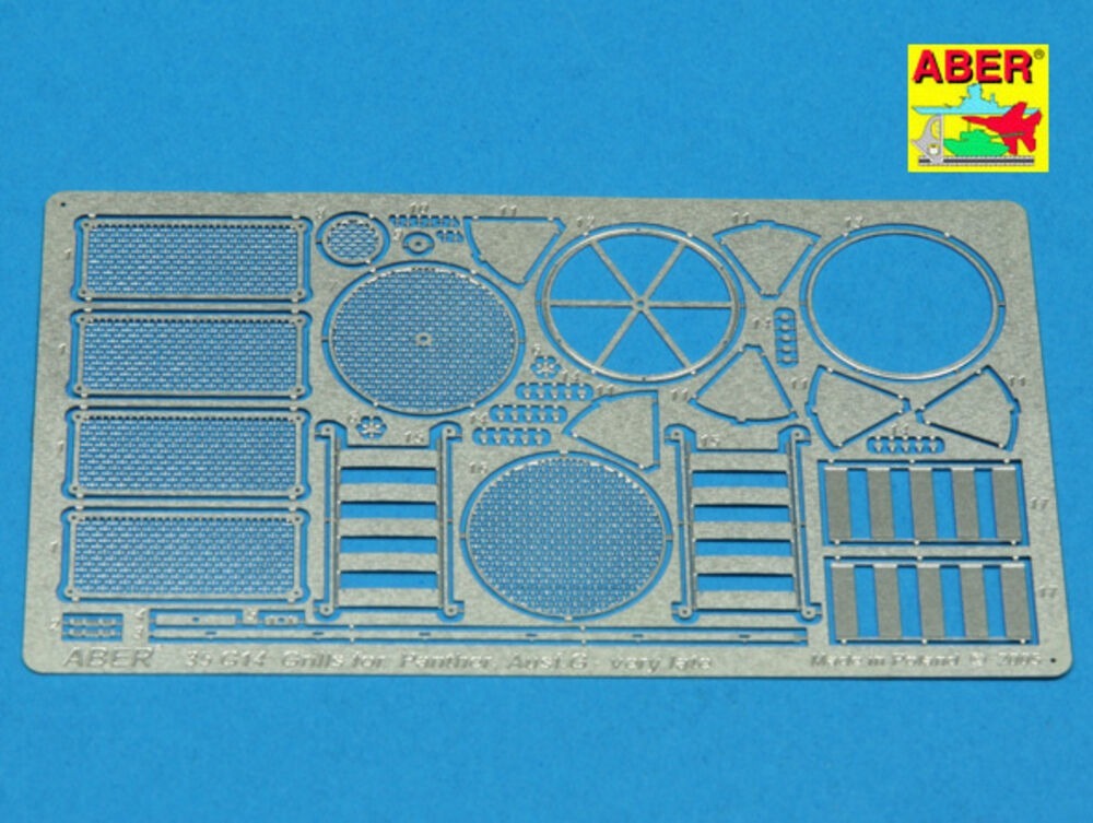 Grilles for Sd.Kfz. 171 Panther, Ausf G-late model