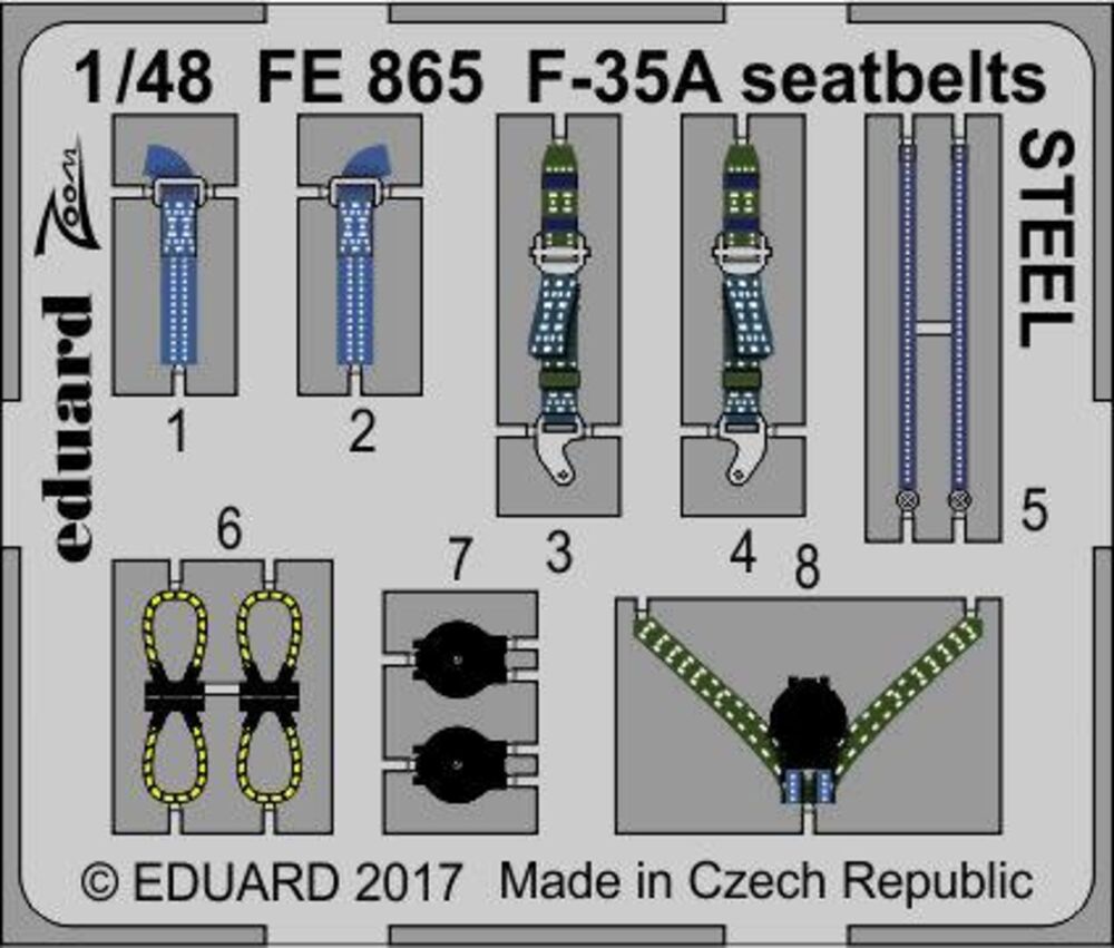 F-35A seatbelts STEEL for Meng