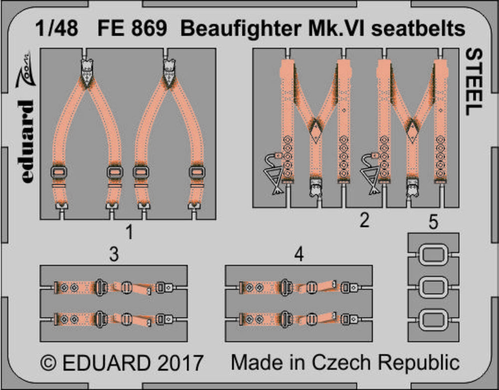 Beaufighter Mk.VI seatbelts STEEL f.Tami