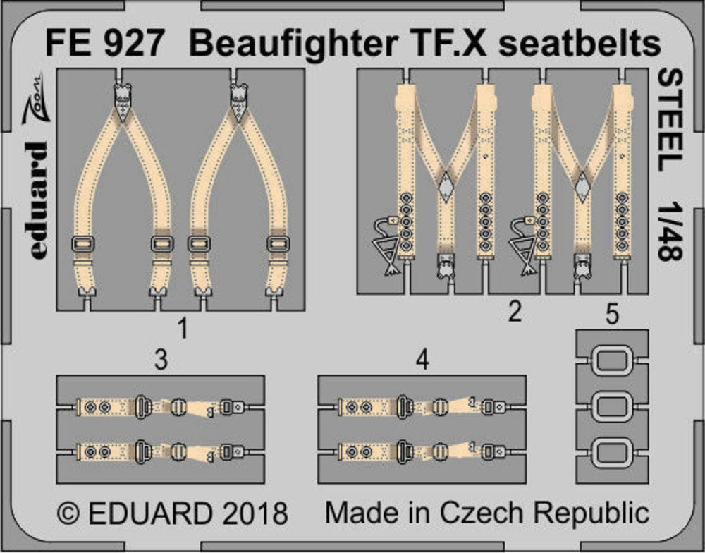 Beaufighter TF.X seatbelts STEEL f.Revell