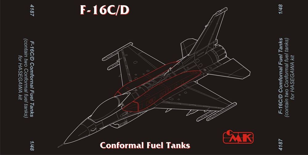 F-16C/D Conformal Fuel Tanks für Hasegawa-Bausatz