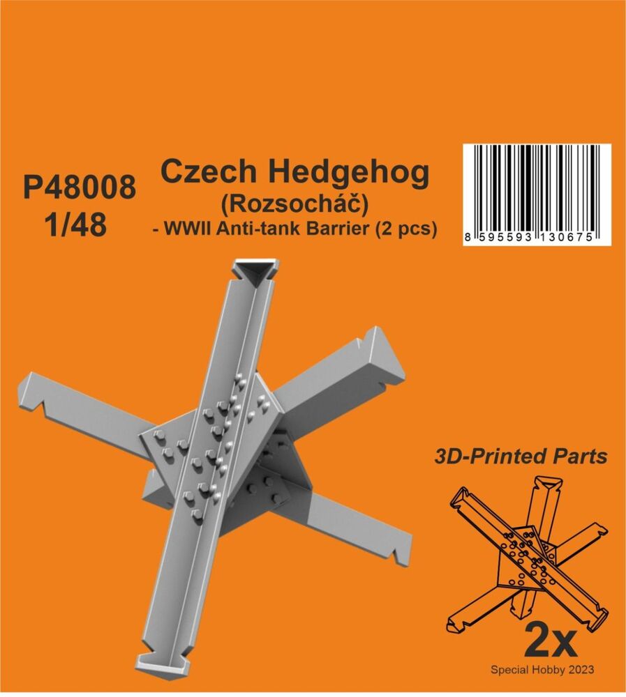 Czech Hedgehog (Rozsochá?) - WWII Anti-tank Barrier (2 pcs) 1/48
