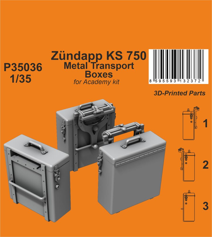 Zündapp KS 750 Metal Transport Boxes / for Academy kit