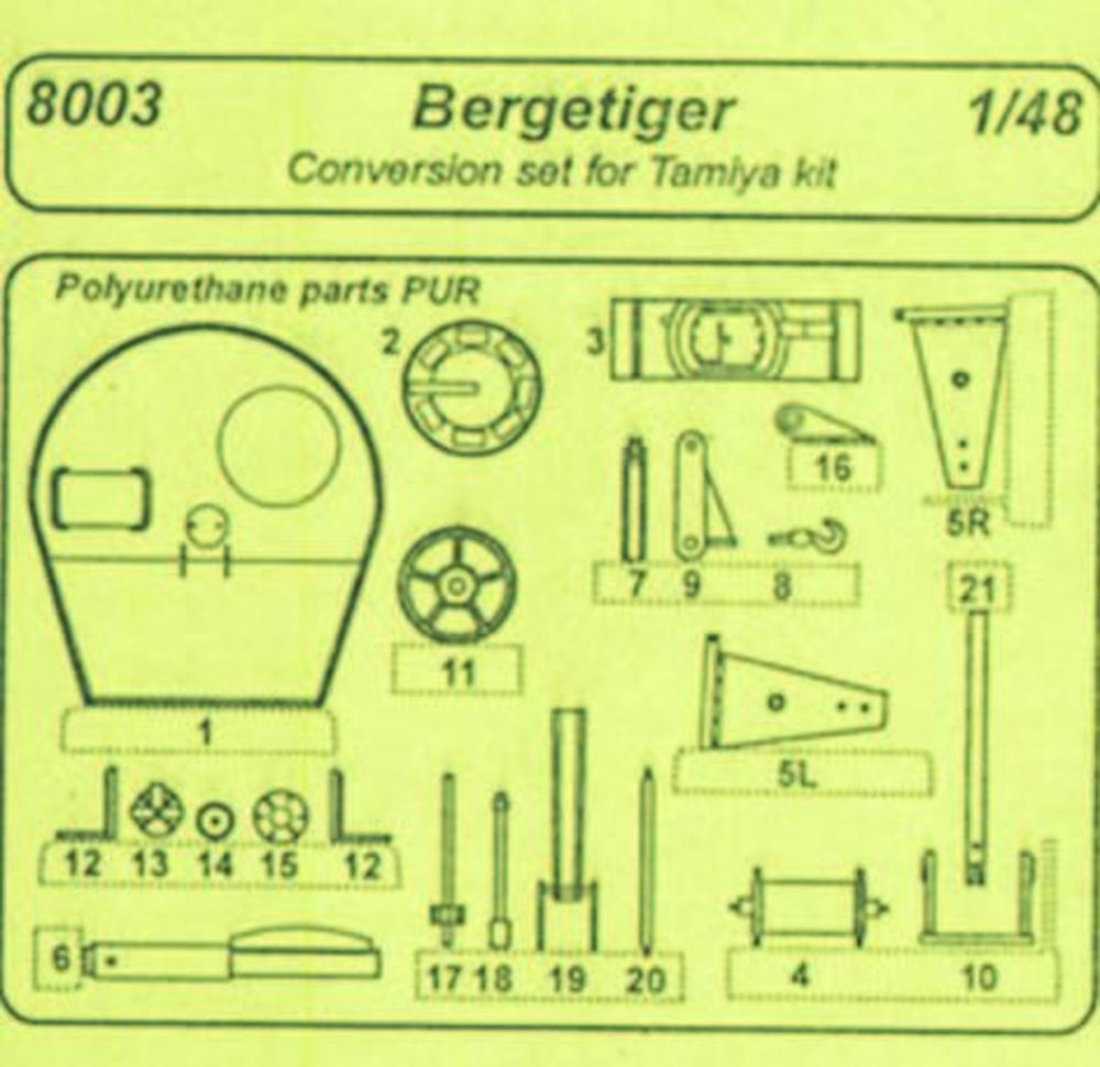 Bergetiger - conversion set für Tamiya Bausatz