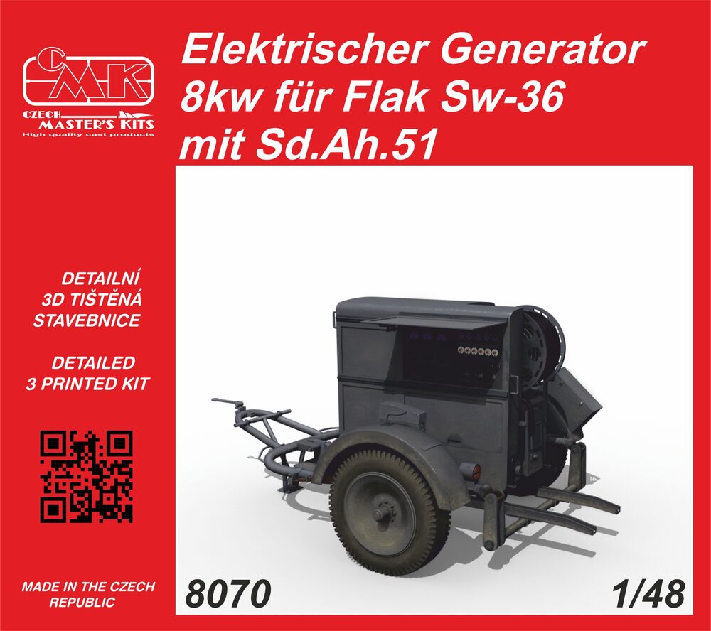Elektrischer Generator 8kw für Flak Sw-36 mit Sd.Ah.51