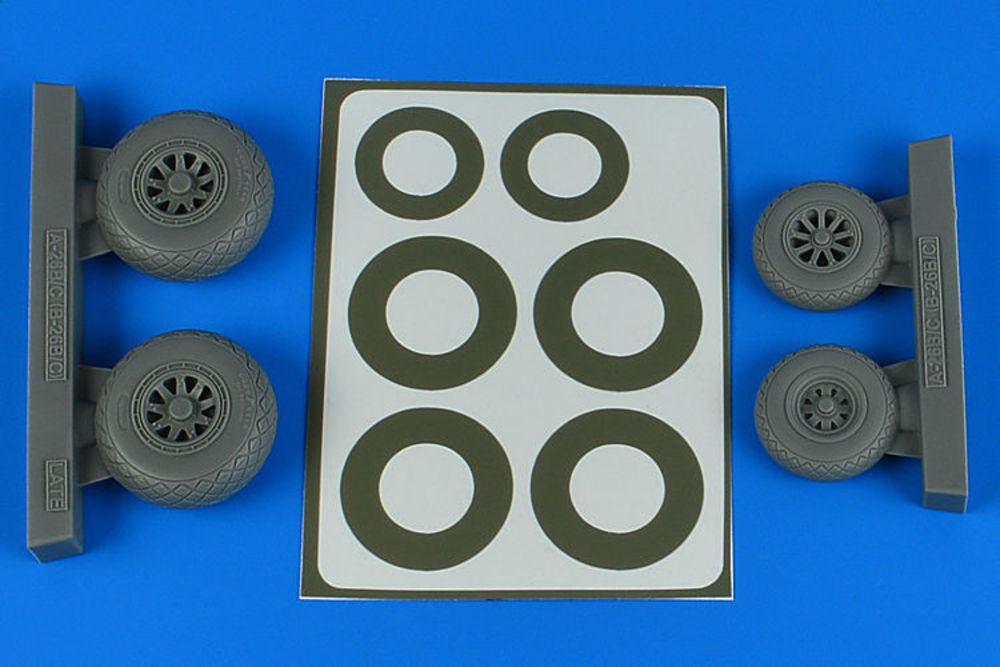 A-26B/C (B-26B/C) Invader wheels & paint masks late - diamond pattern
