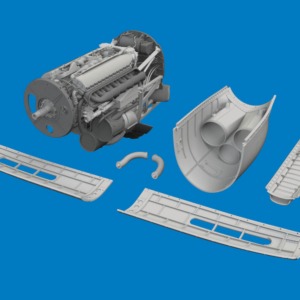 P-40K engine PRINT for Eduard - Image 2