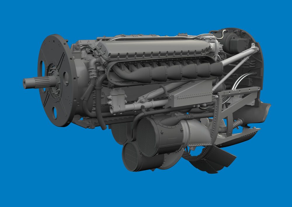 P-40K engine PRINT for Eduard