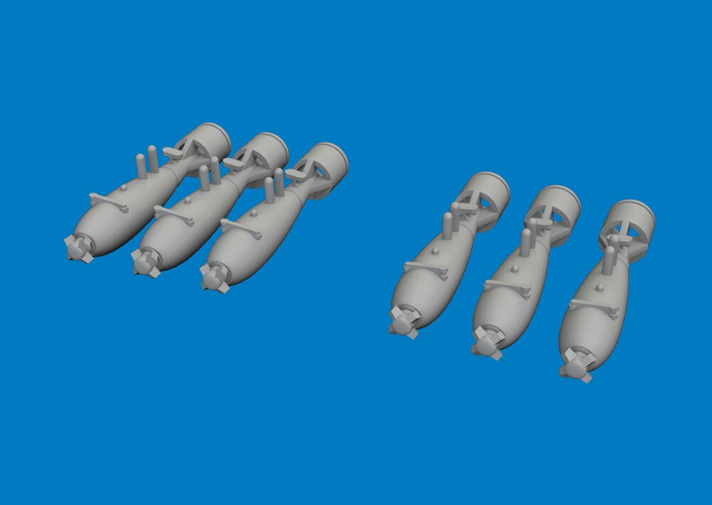 P-40 40lb frag bombs PRINT for Eduard