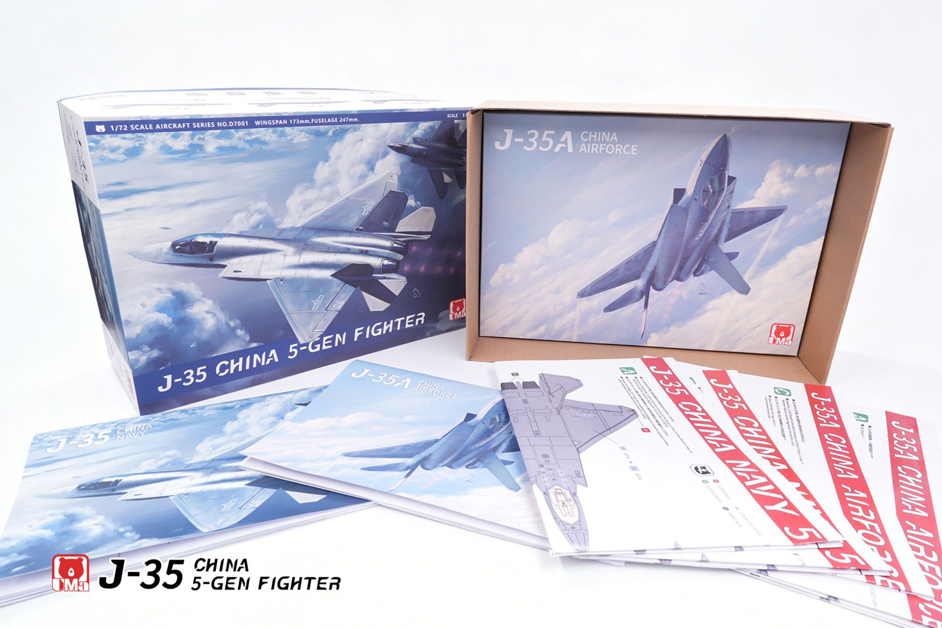 Shenyang J-35 Gyrfalcon Fifth-generation Medium Stealth Fighter 1/72 Twin Pack (PLAAF J-35A and PLAN J-35)