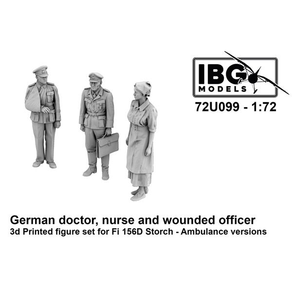 German Doctor, Nurse and wounded Officer 1/72