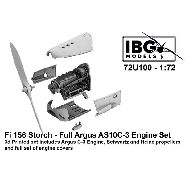 Fi 156 Storch - Full Argus AS10C-3 Engine Set 1/72
