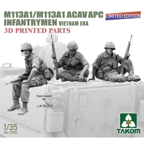 M113A1/M113A1 ACAV APC Infantrymen Vietnam 3D 1/35