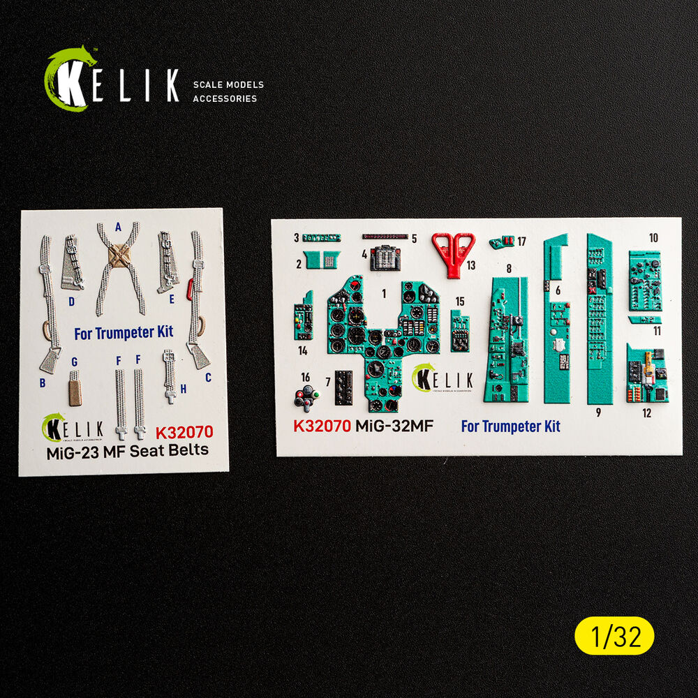 MiG-23 MF - interior 3D decals for Trumpeter