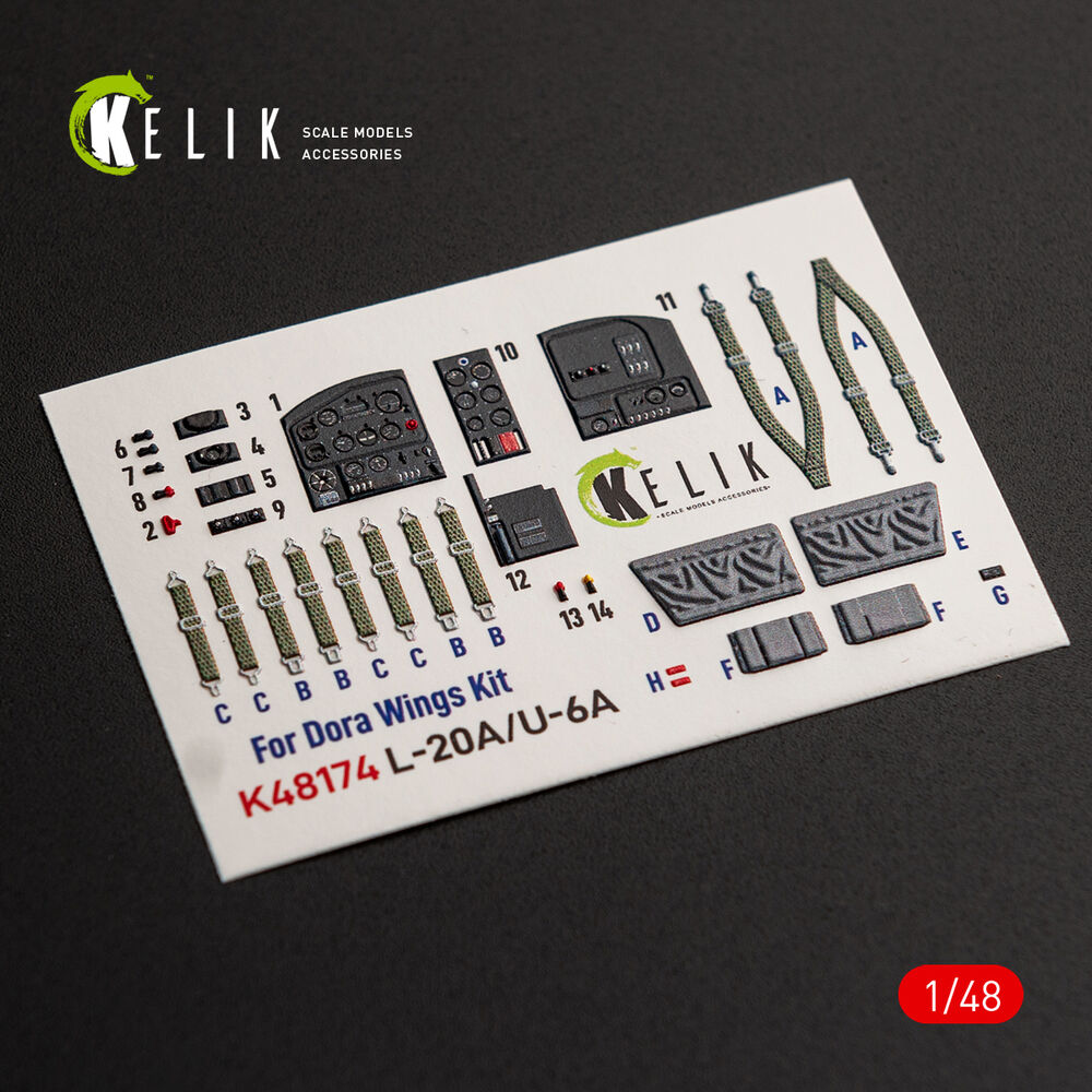 L-20A/U-6A - type 1 interior 3D decals for Dora Wings