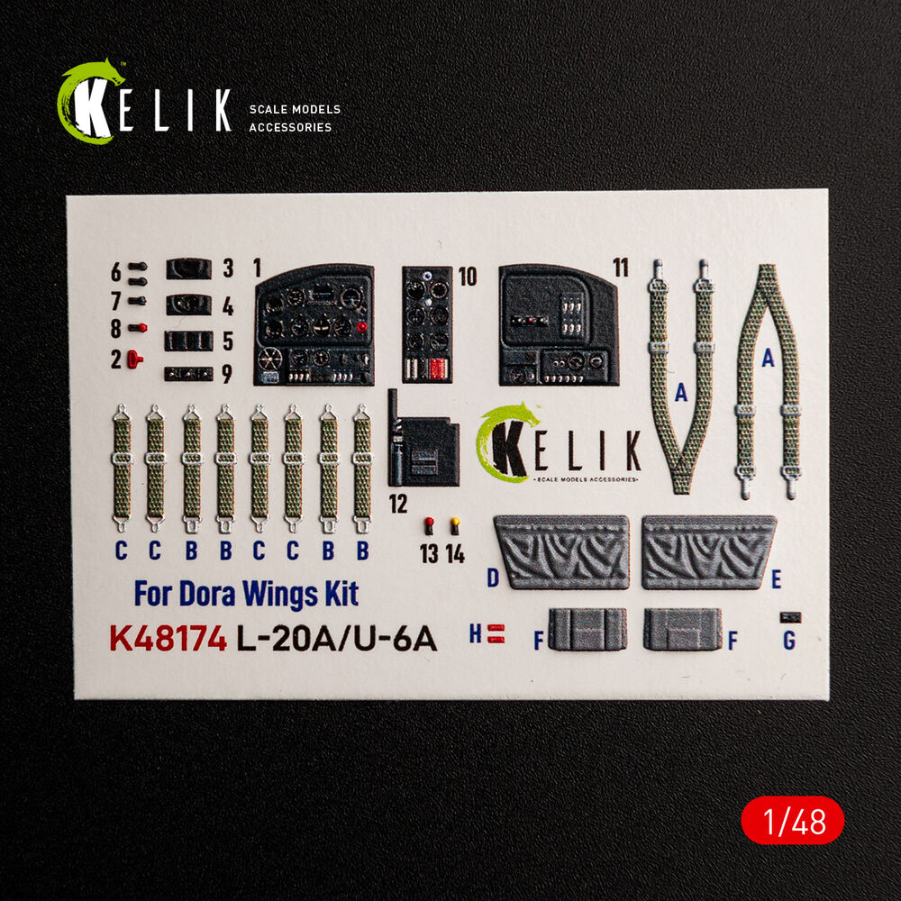L-20A/U-6A - type 1 interior 3D decals for Dora Wings