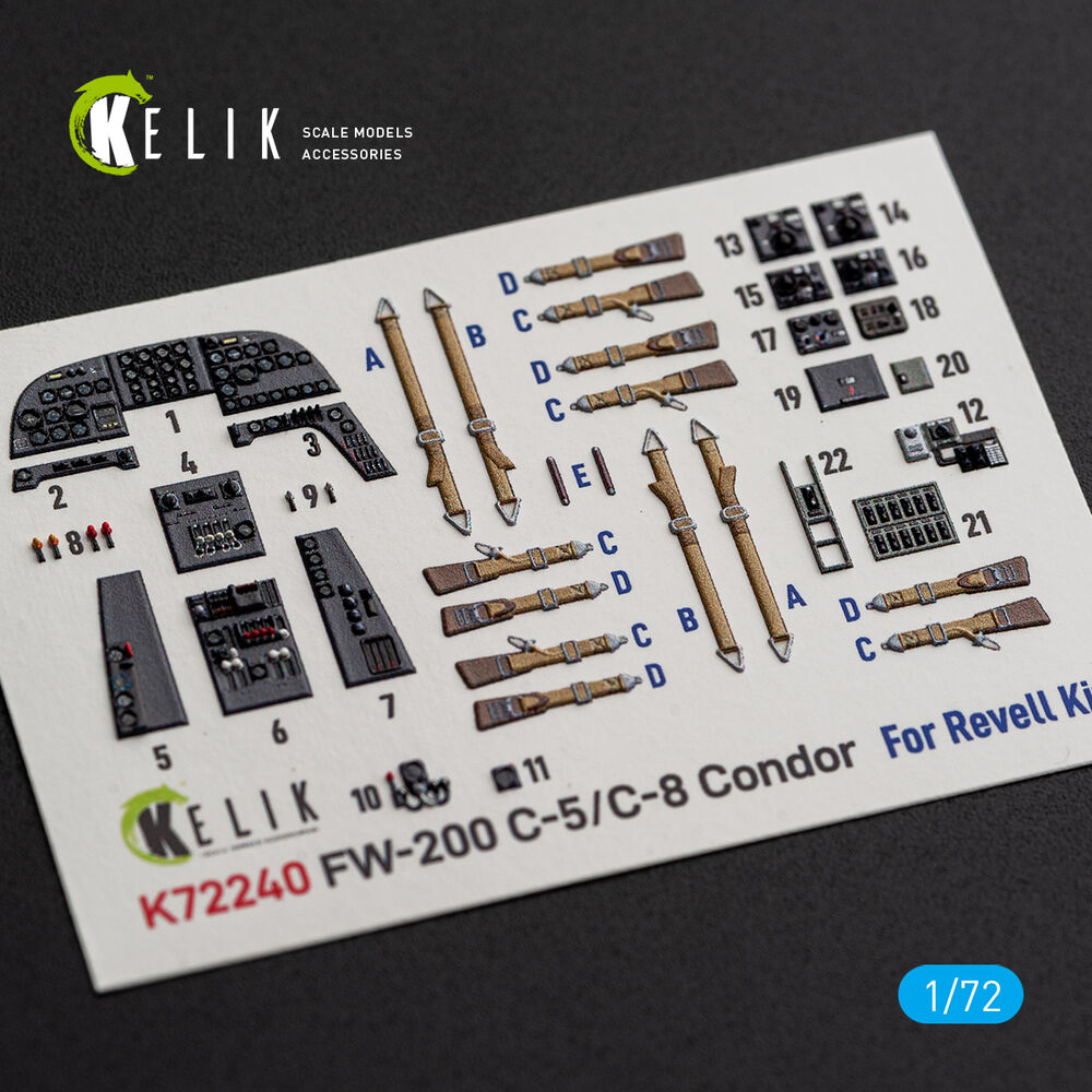 FW-200 C-5/C-8 - interior 3D decals for Revell