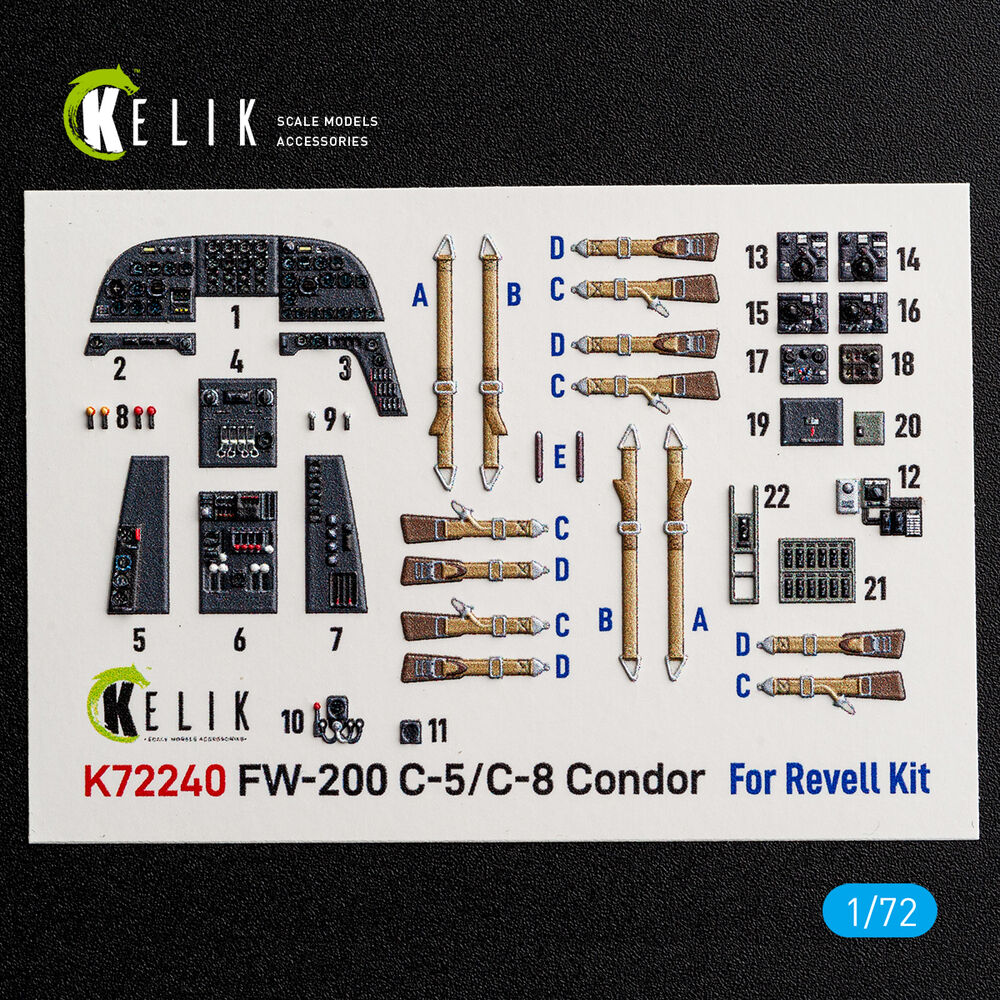 FW-200 C-5/C-8 - interior 3D decals for Revell