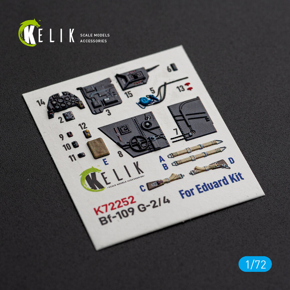 Bf-109 G-2/4 - interior 3D decals for Eduard