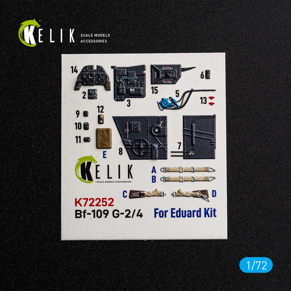 Bf-109 G-2/4 - interior 3D decals for Eduard