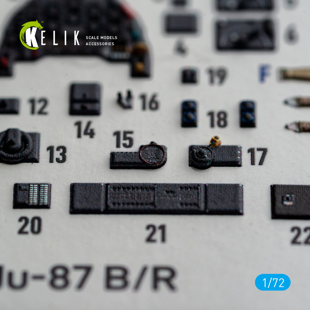Ju-87 B/R - interior 3D decals for Airfix