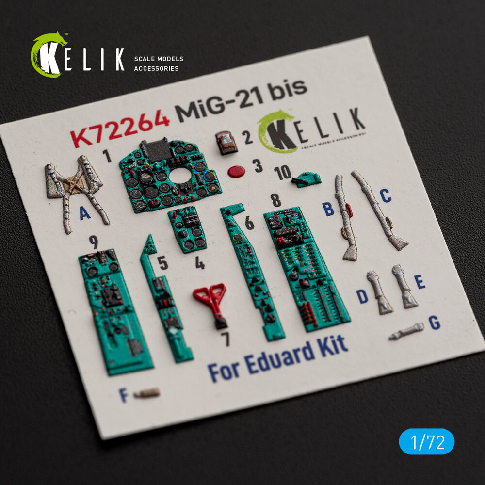 MiG-21 bis - interior 3D decals for Eduard